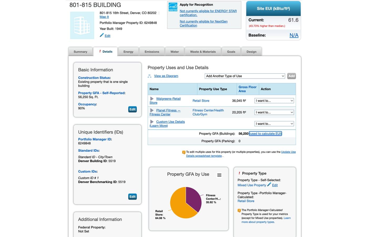 Energy Services portfolio manager example